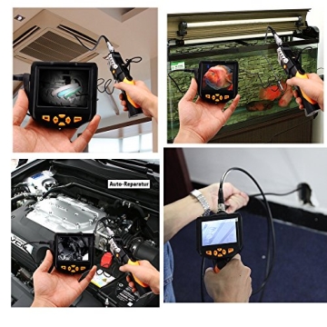 DBPOWER® 3,5 Zoll LCD Inspektionskamera 5.5mm Endoskop 3M Wasserdicht 
